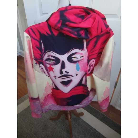 RARE HUNTER x HUNTER HISOKA MOROW HOODIE SIZE MEDIUM LIGHTWEIGHT NYLON - Picture 3 of 3